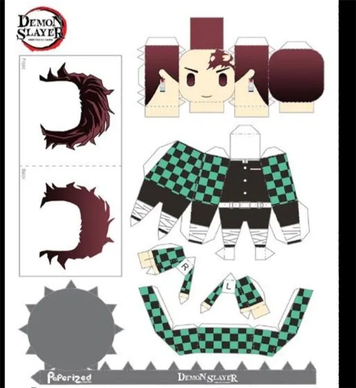 Papercraft Kamado Tanjiro in 2021 | Anime paper, Paper doll template